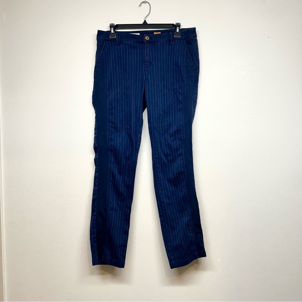 Pilcro And The Letterpress Pants Womens No 29 Blue Fit Hyphen Stripes